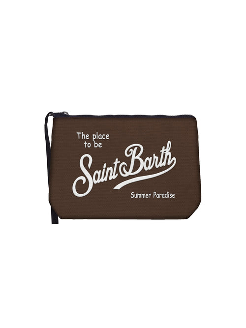 MC2 Saint barth pochette ALINE canvas da uomo marrone
