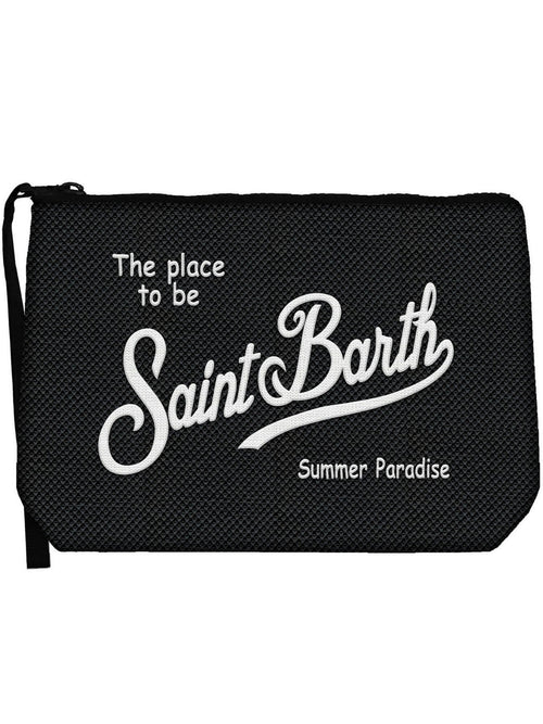 MC2 Saint barth pochette ALINE effetto piquet da uomo nero
