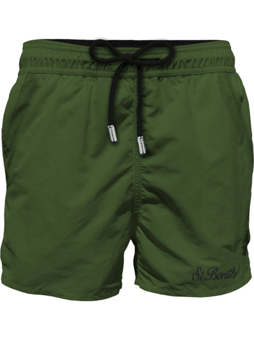MC2 Saint barth costume classico elasticizzato da uomo verde militare