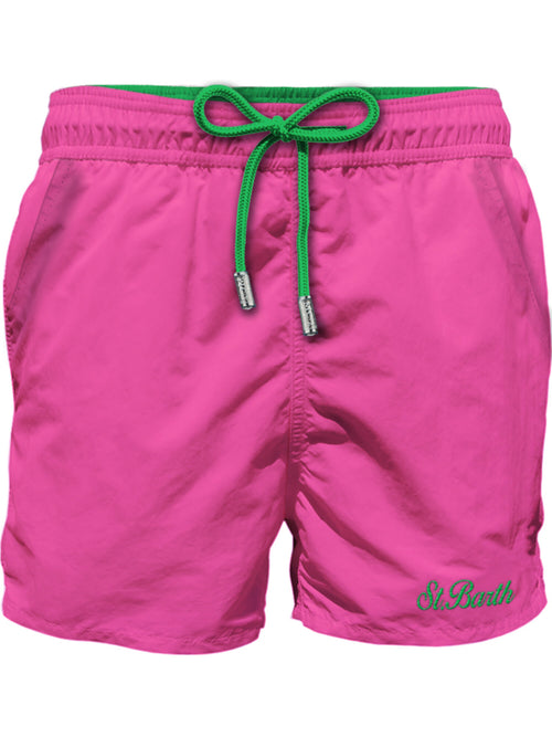 MC2 Saint barth costume classico elasticizzato da uomo fucsia fluo
