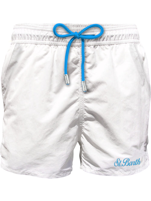 MC2 Saint barth costume classico elasticizzato da uomo bianco ottico
