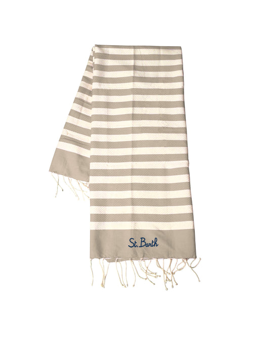 MC2 Saint barth Telo mare in cotone da uomo beige