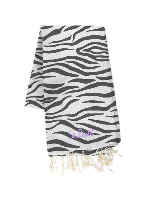 MC2 Saint barth Telo mare in cotone da uomo zebrato