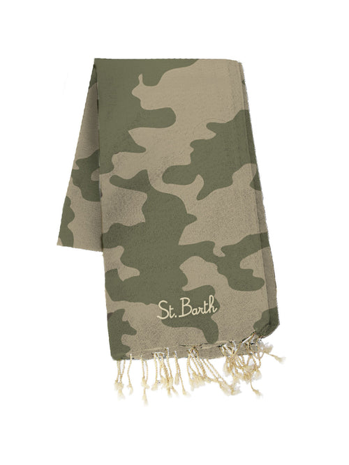 MC2 Saint barth Telo mare in cotone da uomo verde