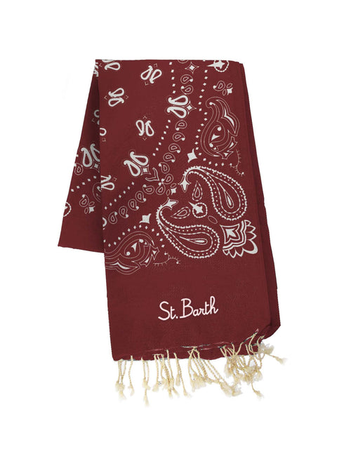 MC2 Saint barth Telo mare in cotone da uomo bordeaux