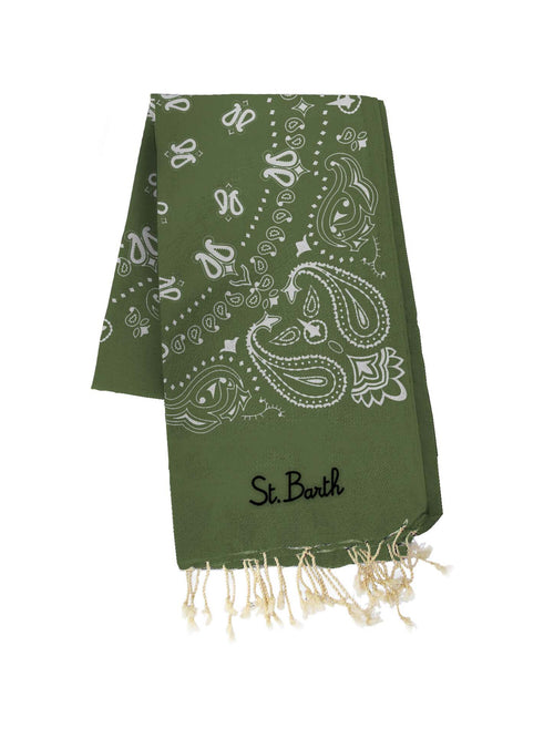 MC2 Saint barth Telo mare in cotone da uomo verdone