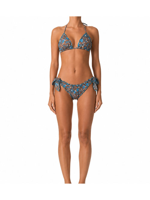 MC2 Saint Barth Bikini Sarius triangolo da donna marrone/celeste