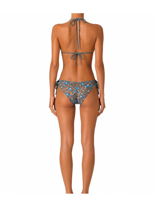 MC2 Saint Barth Bikini Sarius triangolo da donna marrone/celeste