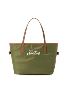 MC2 Saint Barth Borsa city large in nylon da donna verde militare