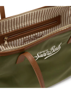 MC2 Saint Barth Borsa city large in nylon da donna verde militare
