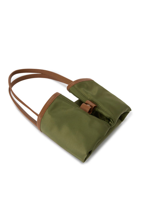 MC2 Saint Barth Borsa city large in nylon da donna verde militare