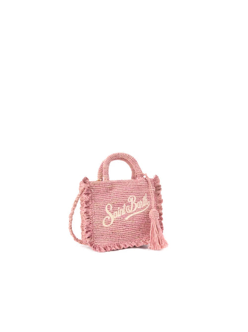 MC2 saint barth borsa Volant mini in raffia da donna rosa