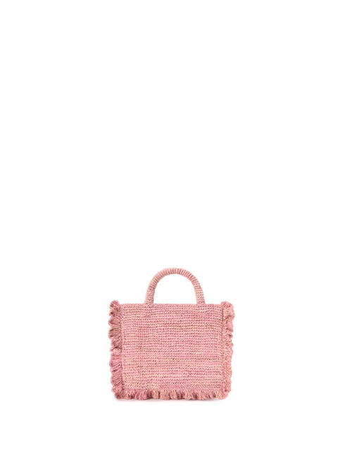 MC2 saint barth borsa Volant mini in raffia da donna rosa