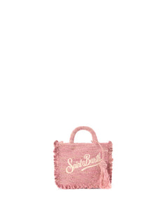 MC2 saint barth borsa Volant mini in raffia da donna rosa
