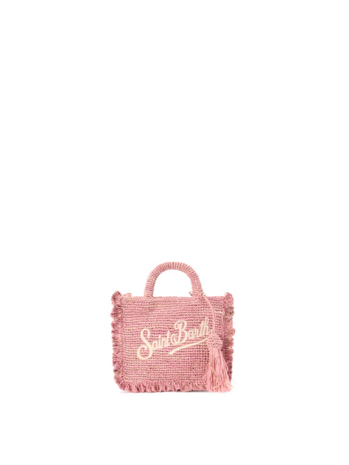 MC2 saint barth borsa Volant mini in raffia da donna rosa