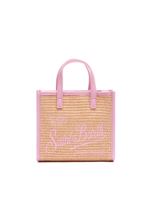 MC2 Saint barth VIVIAN MINI borsa effetto paglia da donna beige