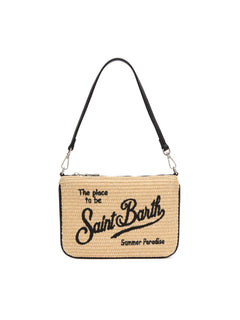 MC2 Saint barth PARISIENNE MINI borsa effetto paglia da donna beige