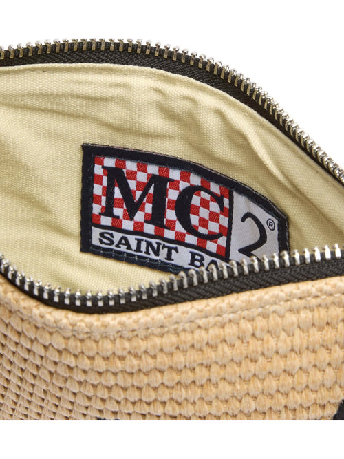 MC2 Saint barth PARISIENNE MINI borsa effetto paglia da donna beige