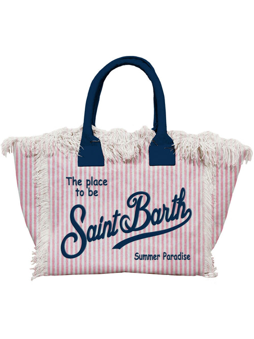 MC2 saint barth borsa vanity in canvas da donna rosa