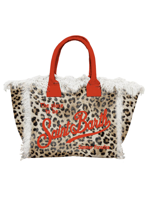 MC2 Saint Barth Borsa a spalla vanity da donna sand leopard