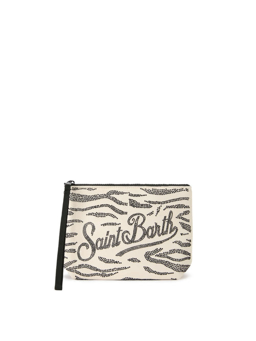 MC2 Saint barth ALINE STRASS pochette da donna bianco