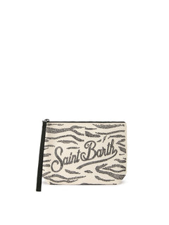 MC2 Saint barth ALINE STRASS pochette da donna bianco