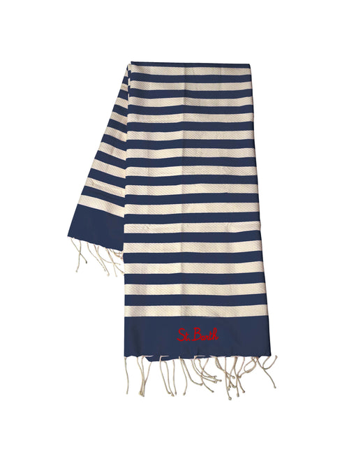 MC2 Saint barth telo mare FOUTA in cotone blu