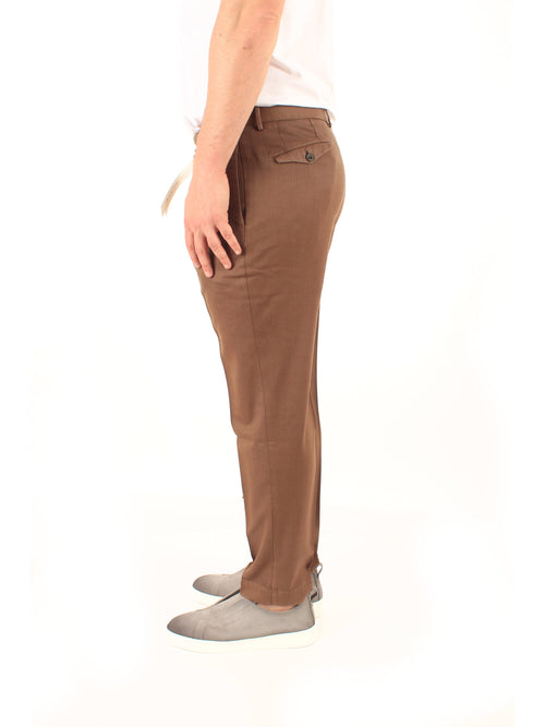 Santaniello ARECHI pantalone con pinces da uomo marrone