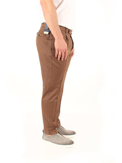 Santaniello ARECHI pantalone con pinces da uomo marrone