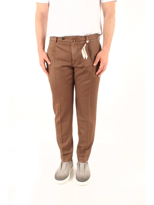 Santaniello ARECHI pantalone con pinces da uomo marrone