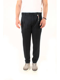 Santaniello ARECHI pantalone con pinces da uomo nero