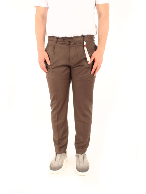 Santaniello ARECHI pantalone con pinces da uomo moro