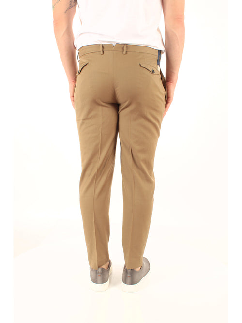 Santaniello ARECHI pantalone con pinces da uomo terra