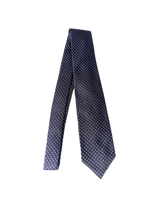 Barba cravatta 7 pieghe da uomo blu