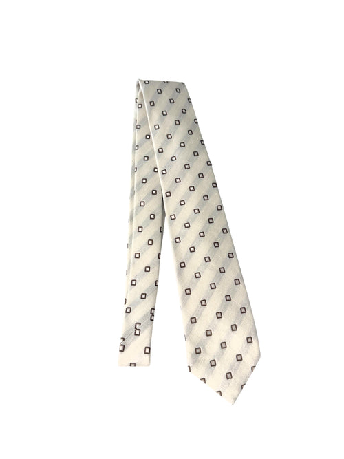 Barba cravatta 7 pieghe da uomo avorio