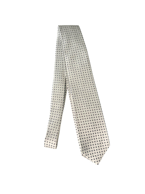 Barba cravatta 7 pieghe da uomo avorio