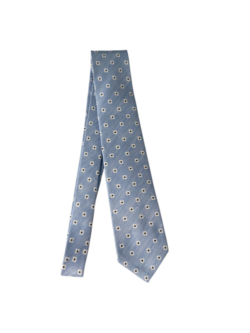 Barba cravatta 7 pieghe da uomo azzurro