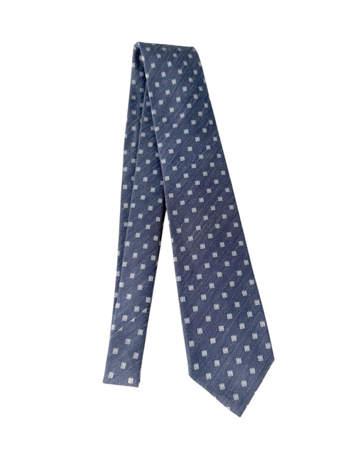 Barba cravatta 7 pieghe da uomo blu