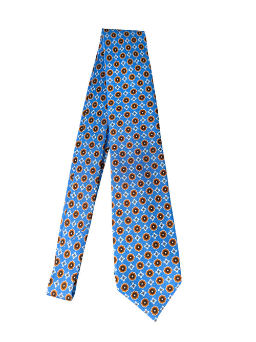 Barba cravatta 7 pieghe da uomo azzurro