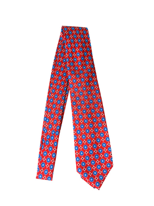 Barba cravatta 7 pieghe da uomo rosso