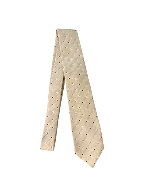 Barba cravatta 7 pieghe da uomo avorio