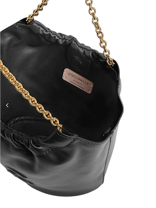 Coccinelle smash mini borsa in pelle noir da donna