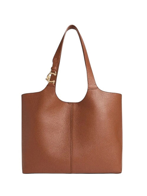 Coccinelle c-easy large borsa da donna in pelle cognac