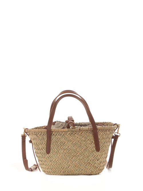 Coccinelle borsa a cestino in rafia da donna natural/cognac