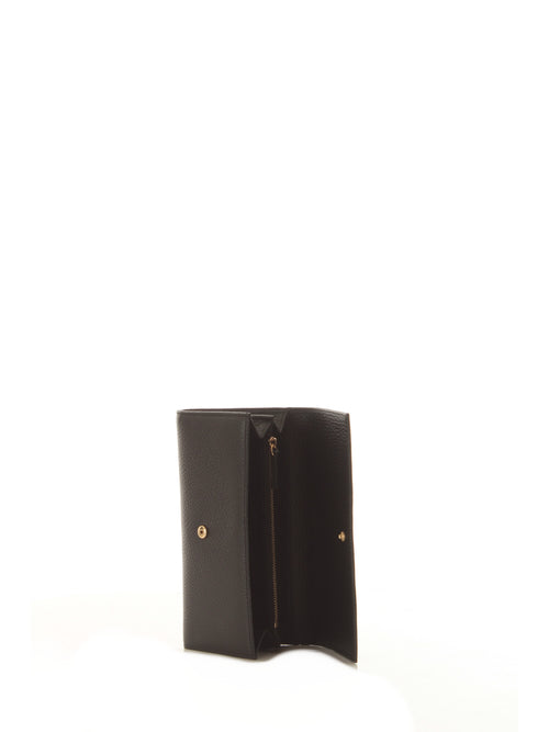 Coccinelle METALLIC SOFT LARGE portafoglio in pelle da donna nero