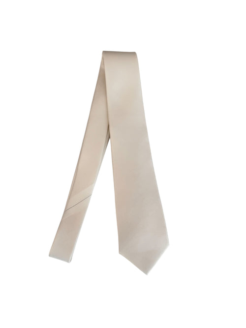 Kiton cravatta 7 pieghe in seta stampata da uomo bianco