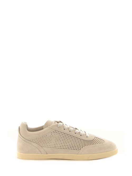 Kiton sneakers in pelle scamosciata da uomo ghiaccio