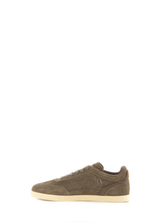 Kiton sneaker in pelle scamosciata da uomo verde