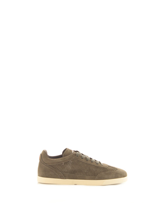 Kiton sneaker in pelle scamosciata da uomo verde