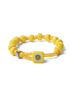 Aua bracciale vetro giallo unisex, GIALLO LIMONE